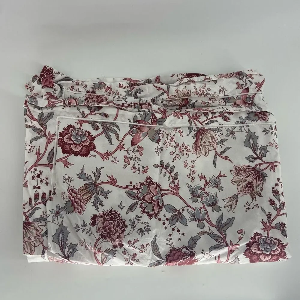 IKEA pink white floral pillow sham sprangort